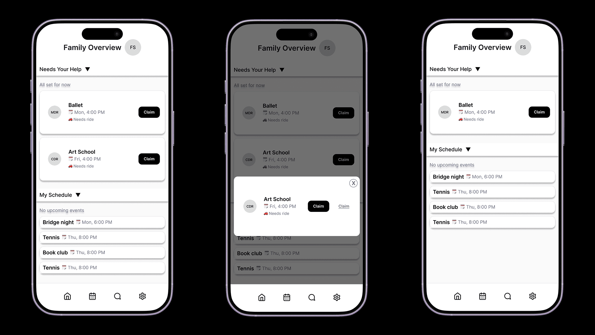 Design process sketches and iteration documentation